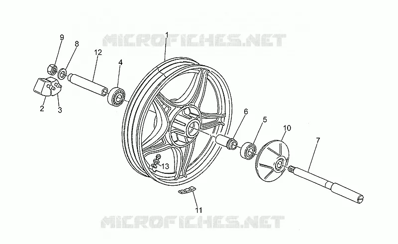 Ruota post.da telaio PG17001