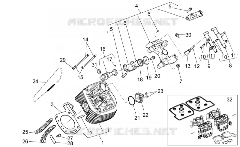 Distribuzione cilindro sx