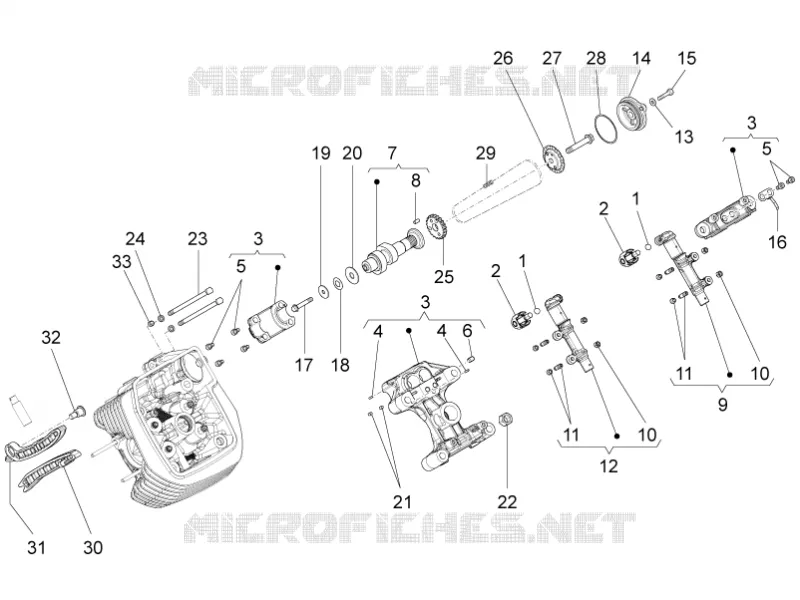 Distribuzione cilindro sx (rullini)