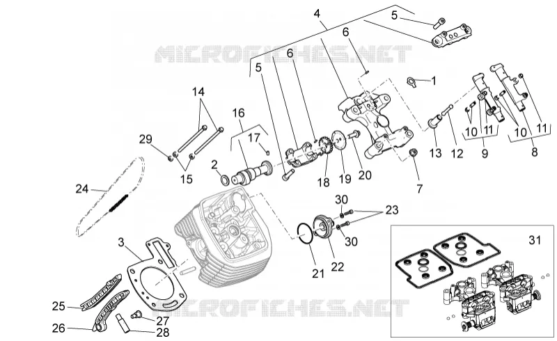 Distribuzione cilindro sx (bicchierini)