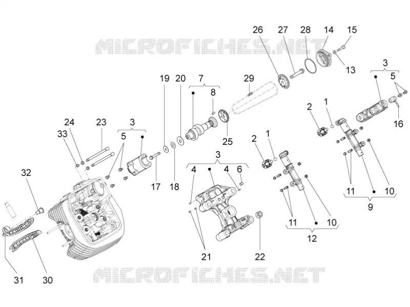 Distribuzione cilindro sx (rullini)